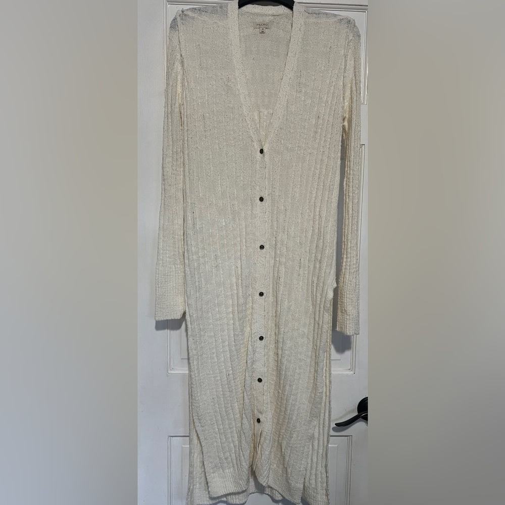 Anthropologie ivory duster, NWT